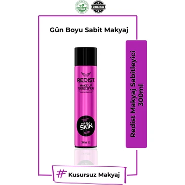Redist Makyaj Sabitleme Spreyi 300 ml | Gün Boyu Kalıcı Canlı ve Parlak