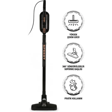 Fantom Speedy Pro Du 2100 Dikey Süpürge Siyah 1 L Toz Hacmi ile Ekonomik ve Kullanım