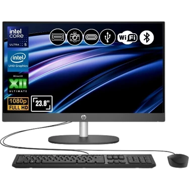 Hp Proone 240 G10 D1GD0ET ATL12 Ultra 5 125U 40GB 1tb SSD Fdos 23.8" Full Hd All In One