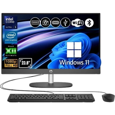 Hp Proone 240 G10 D1GD0ET ATL30 Ultra 5 125U 32GB 2tb SSD WIN11P 23.8" Full Hd All In One