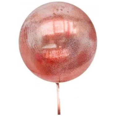 Fırsatkolik Kırmızı Simli Yuvarlak Şeffaf Balon 24