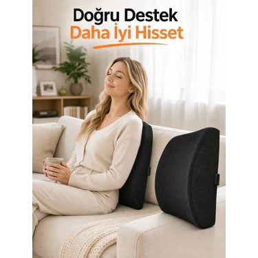 Visko Ortopedik Sandalye Bel Minderi Sırt Dayama Yastık Koltuk Minderi Bel Destek Yastık