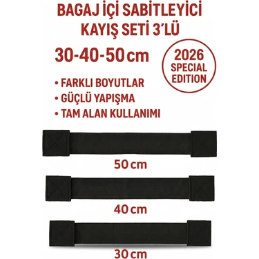 Baffhome Araç  Bagaj Düzenleyici  Araç Sabitleme Kemeri Bagaj İçi Dağınıklık Önleyici Bagaj Cırtlı