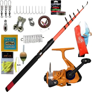 Oltamix Remixon Speed 210cm 10-30gr- Remixon Mini 1000 Spin Atçek Yemli Kıyı Çocuk Olta Takımı