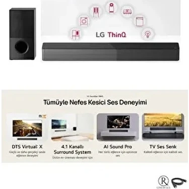 LG 600W 4.1 Kanal Ev Sinema Sistemi HDMI Bağlantılı DTS Virtual Teknolojisi ile Sinema