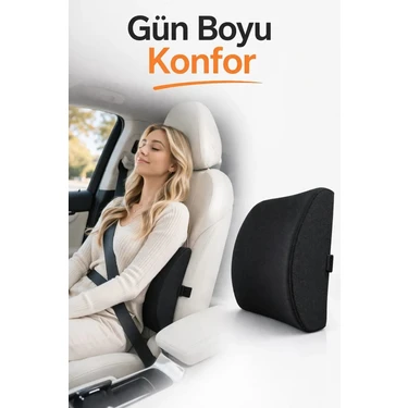 Kırlent Ev Araç İçin Ortopedik Bel Destek Yastığı - Ofis Koltuğu Ve Araç İçi Sandalye Bel Minderi -
