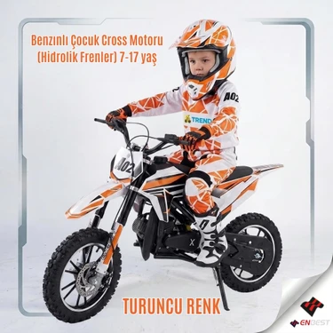 Enbest Benzınlı Çocuk Cros Motoru (Hidrolik Frenler) 7-17