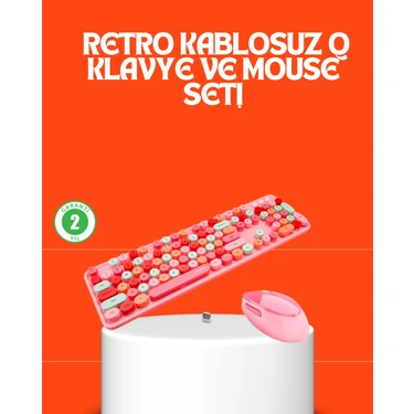 İlkyaz Fashion Retro Tarz Bluetooth 5.1 Klavye – Win/osx/android/ios