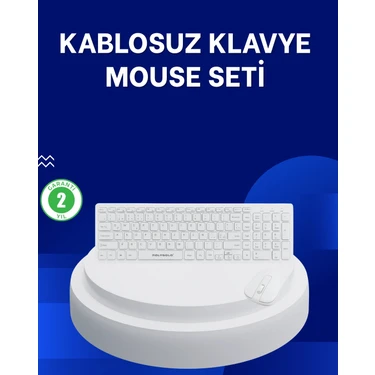 İlkyaz Fashion Ofis ve Ev Kullanımı Için Kablosuz Klavye Fare Seti - Ergonomik ve