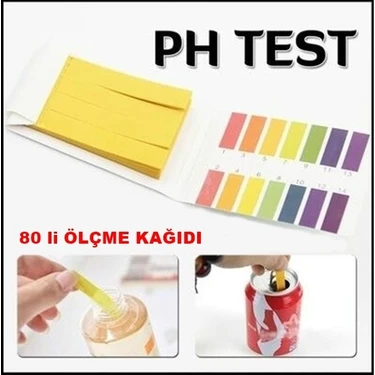 Lovyco Ph Metre Test Ölçme Turnusol Kağıdı 80 Li Kolay Kullanım ile 15 Saniyede