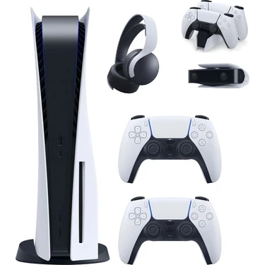 Sony Playstation 5 İthalatçı 2.Dualsense Kontrolcü ile 825 GB Beyaz Oyun