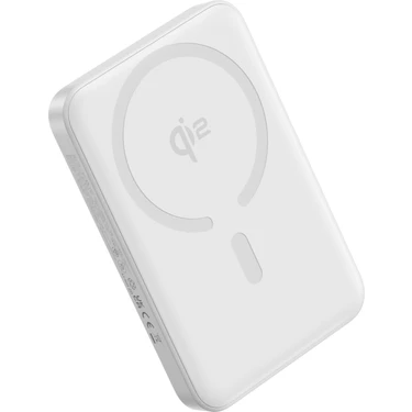 Baseus Enerfill FM12 Qi2 Magsafe Super Hızlı Power BANK10000MAH 22.5W Beyaz (Usb-C To Usb-C Cable