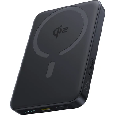 Baseus Enerfill FM12 Qi2 Magsafe Super Hızlı Power BANK10000MAH 22.5W  Siyah (Usb-C To Usb-C Cable