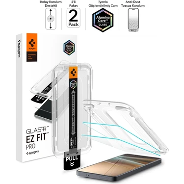 Spigen Samsung Galaxy S26 Plus ile Uyumlu Cam Ekran Koruyucu AluminaCore™ iyonlaştırılmış