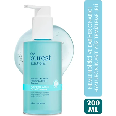 The Purest Solutions, Nemlendirici ve Bariyer Onarıcı Kuru ve Karma Ciltler için Hyaluronik Asit