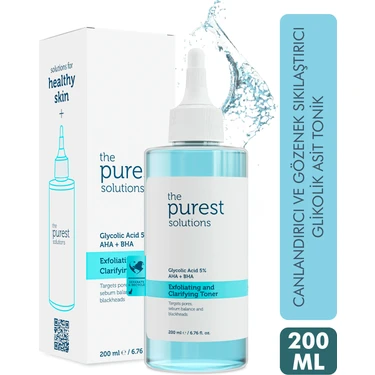 The Purest Solutions Canlandırıcı Tüm Ciltler için Glikolik Asit Tonik 200
