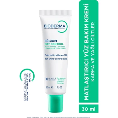 Bioderma Sebium Mat Control 30 ml Karma ve Yağlı Ciltler İçin Matlaştırıcı Nemlendirici