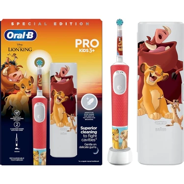 Oral-B Pro Kids The Lion King Şarjlı Diş Fırçası Orta Sertlikte 1 Adet Çocuklara