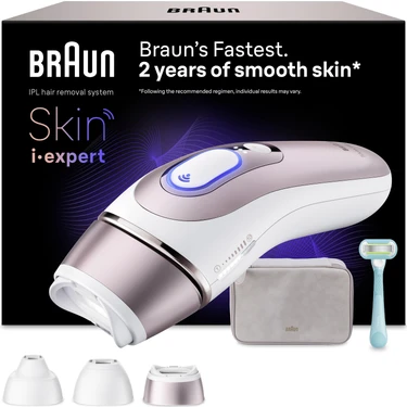 Braun Ipl Skin I·expert, Evde Lazerle Tüy Alma, App Ile, Çanta, Gillette Venus, 3 Başlık,