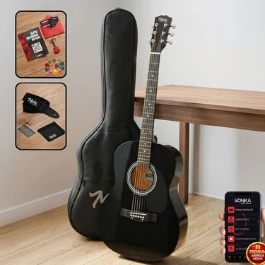 Midex RG-530BK Kaliteli Siyah 40 İnç Akustik Gitar Seti 4/4