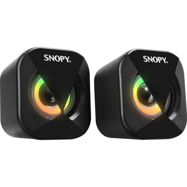 Snopy SN-83U 2.0 Mini LED Işıklı 2WX2CH Siyah USB Gaming Speaker