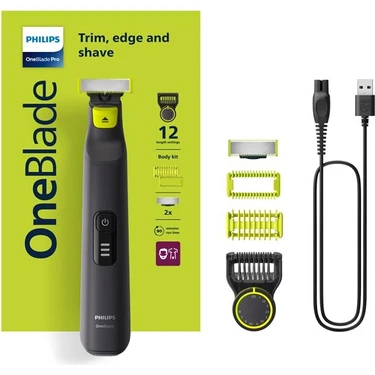 Philips OneBlade Pro QP6542/10 Elektrikli Tıraş Makinesi - Sakal & Yüz - Islak & Kuru Kullanım +