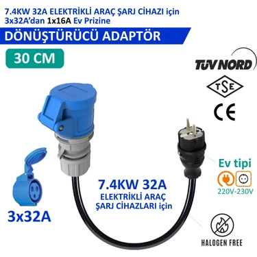 Hgsşarj 30CM, 3X32A 220V Cee ile Çalışan Cihazınızı, 220V Ev Fiyatı