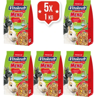 Vitakraft Menü Vital Premium Tavşan Yemi 1Kg X 5