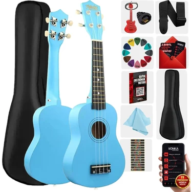 Midex UKX-901BL Mavi Soprano Ukulele (Askı Çanta