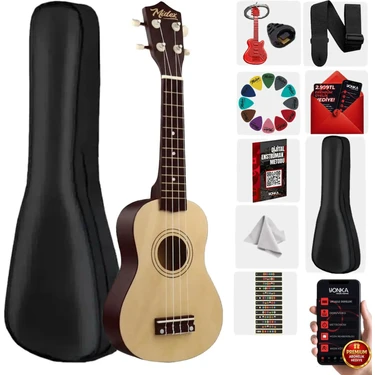 Midex UKX-901NT Naturel Soprano Ukulele (Askı Çanta