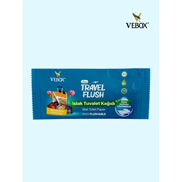 Vebox Islak Tuvalet Kağıdı Tekli %100 Selüloz Yeni Formül Suda Çözünen Tuvalete