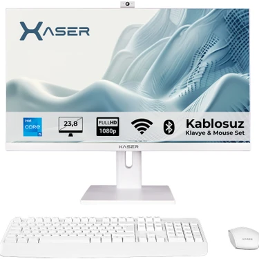 Xaser XS167 I3 12100 16GB Ram 256GB SSD 23.8" Webcam + Wifi+ Bt All In One