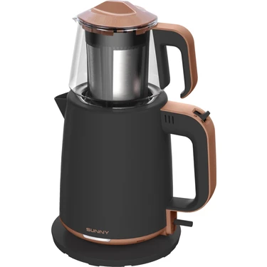 Sunny Pasha Çay Makinesi SN5CKM33SR Siyah/rose Gold – 1.8l Su Isıtıcı + 1l Cam Demlik
