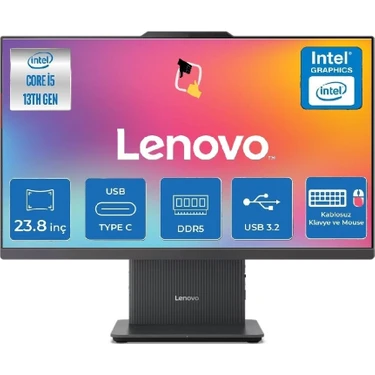 Lenovo ıdeacentre Aıo 24IRH9 Intel Core I5 13420H 32GB 1tb SSD Windows 11 Pro 23.8" Fhd 100hz All