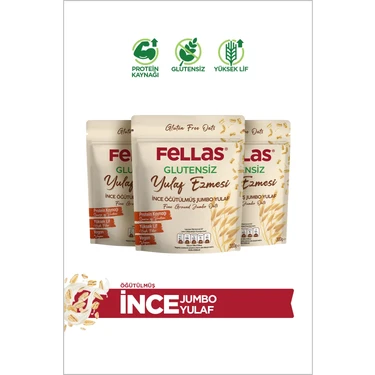 Fellas Glutensiz Yulaf Ezmesi (300 g) x 3