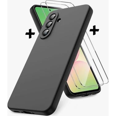 M.TK Moveteck Samsung Galaxy A57 Kılıf Kamera Korumalı Renkli Yumuşak Mat Silikon + 9h Ekran