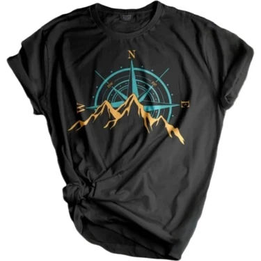Genius Store  Unisex Baskılı Tişört Outdoor Normal Kalıp Tshirt  (New