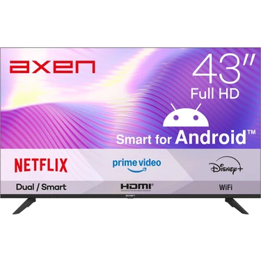 Axen AX43FMLN-A14S 43" 110 Ekran Uydu Alıcılı Full HD Android Smart LED