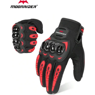 MOONRIDER Moonrıder Motosiklet Eldiveni Üstün Korumalı Dokunmatik Özellikli Motorcu Eldiveni S