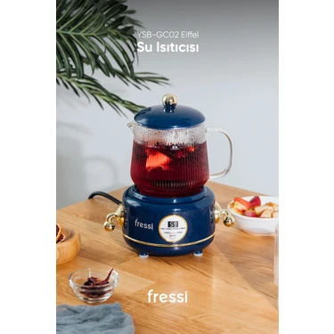 Fressi YSB-GC02 Eiffel 0,6l Cam Hazneli 400W Lacivert Kettle