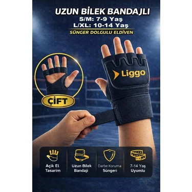 Liggo 7-14 Yaş Ufc Çocuk Boks Eldiveni Mma Eldiveni Torba Eldiveni Antrenman