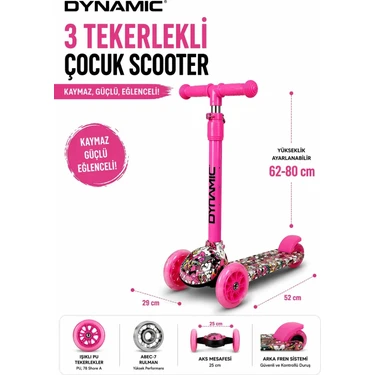 HT288 Işıklı 3 Tekerli Yeni Nesil Scooter
