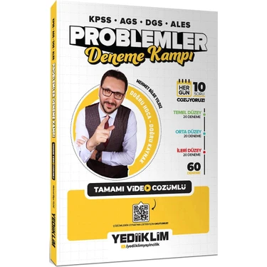 Yediiklim Yayınları Kpss-Ags-Dgs-Ales Problemler Tamamı Video Çözümlü Deneme Kampı (60