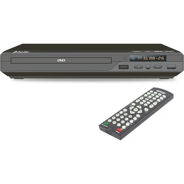 Hello HL-5483 Kumandalı DVD Player USB HDMI DIVX Özellikli Siyah Renkli Çıkış