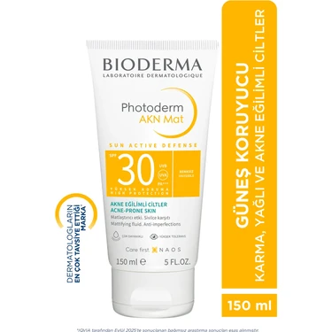 Photoderm AKN Mat Sivilce Karşıtı Güneş Kremi Yağlı Akne Eğilimli Ciltler Matlaştırıcı Etki 150