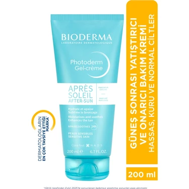 Bioderma Photoderm Güneş Sonrası Krem 200 ml Yatıştırıcı ve Nemlendirici Özellikli Hassas Ciltler