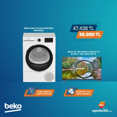 Beko 9 kg Kurutma Makinesi + TV