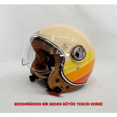 Nero Tk-06 Şefaf Vizörlü Yarım Açık Kask Parlak