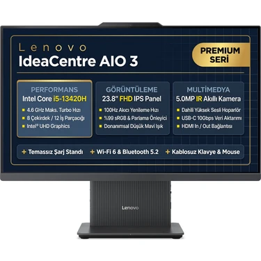 Lenovo Ideacentre 24IRH9 Intel Core I5-13420H 16GB 1tb SSD 23.8" Fhd 100Hz Windows 11 Pro All In