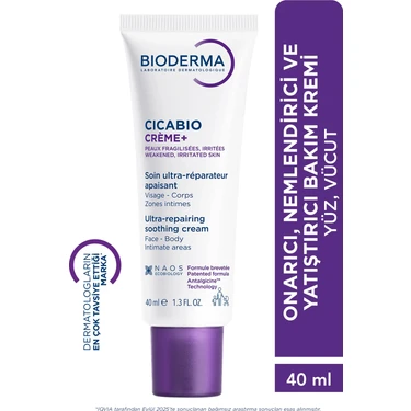 Cicabio Cream Onarıcı Cilt Bakım Kremi Bebek, Çocuk ve Yetişkin Kullanımına Uygun, Parfümsüz 40